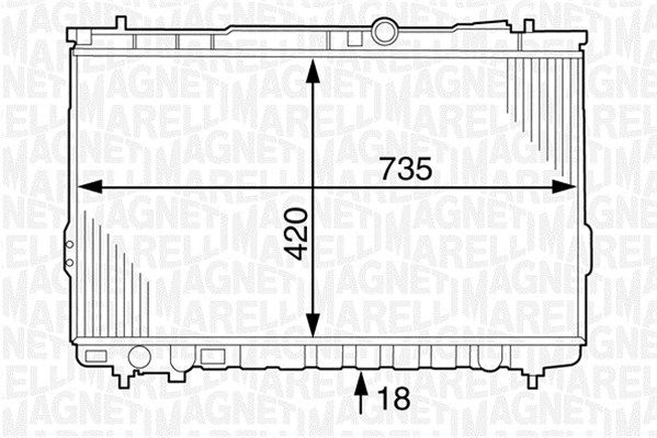 MAGNETI MARELLI radiatorius, variklio aušinimas 350213122700